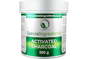 ‎SPECIAL INGREDIENTS AKTIVKOHLEPULVER 500g HÖCHSTER QUALITÄT ULTRA-FEINES PULVER HERGESTELLT AUS KOKOSNUSS-SCHALE (DEUTSCHE ETIKETTEN UND ANLEITUNGEN)