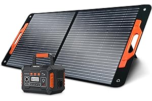 𝐁𝐥𝐚𝐜𝐤𝐯𝐢𝐞𝐰 Oscal Tragbare Powerstation 300W (600W Spitze) AC Ausgang mit 100W Solarpanel 266Wh Solar Generatoren Solar Powered Generator für Garten Reise Camping Wohnmobil Notfall CPAP