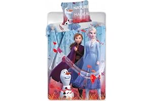 ARLIS Parure de Couette Frozen Disney - 1 Housse de Couette 140x200 + 1 taie 63x63cm (Parure de lit Frozen - C)