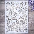 SLGIFT DIY Decorative Peacock Stencil Template for Painting on Walls Furniture Crafts ST2130154