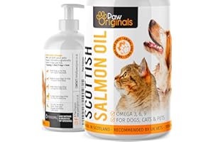 PAW ORIGINALS Scottish Salmon Oil For Dogs 500ml | Supports Dog Skin, Coat & Joints - Immune System & Glossy Coat| Omega 3,6,9 Fish Oil | Delicious Treat Supplement (500ML)