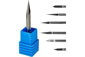 Corintian Solid carbide engraving graver, diameter 3.175-6 mm, 15°-90° angle, precision tool for metal, plastic, wood, fibreglass and PCB milling work