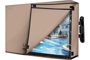 ULTCOVER Wasserdichte TV-Abdeckung für den Außenbereich mit transparenter Frontklappe für 42-45 Zoll (42-45 Zoll) Flachbildfernseher