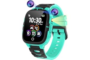 ELEJAFE Smartwatch Kinder, Kinder Smartwatch mit Telefon Anruffunktion SOS 24 Spiele MP3 Musik, Handy Uhr Kinder Wecker Recorder Junge Mädchen Weihnachten Geschenk(Enthalten Sie 1 GB Micro-SD-Karte)