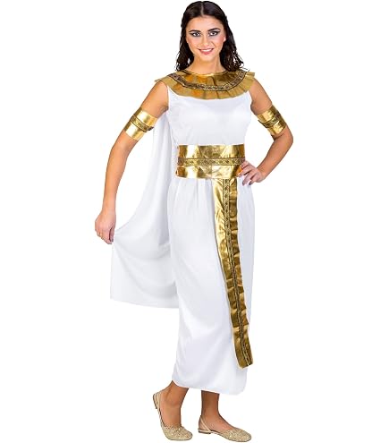 PEIQICHU Ägyptischer Damen-Kopfschmuck – Kleopatra Krone Gold | Perlenkopfschmuck Für Cosplay, Karneval & Halloween