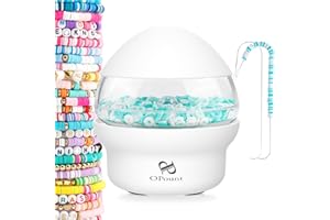 PP OPOUNT Spinner Eléctrico para Cuentas de Arcilla, Hilandero de Cuentas con 2 Agujas Para Cuentas Ojo Grande, Spinner Automático de Cuentas, DIY Bracelet Arte y joyería-Making (Patentado)