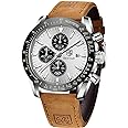 BY BENYAR Watch for Men Analog Quartz Chronograph Mens Watches 30M Waterproof Luminous Big Face Designer Dress Wrist Watches Business Work Sport Casual Fashion Watch Elegant Gift for Men