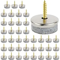Flintronic 20 Pièces Patins En Feutre Pour Meubles, 22mm Glisseurs Chaise à Clouer, Ronds, Faciles à Installer, Pour Protéger Les Sols Des Pieds De Table
