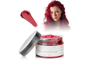 SOVONCARE Temporäre Haarfarbe, 4,23 Unzen Haarfarbe Wachs für Männer Frauen, Washable Natürliche Haarfarbes Pomade, Instant Haartönung Dye Haar Wachs für Party, Cosplay,Halloween (Rot)