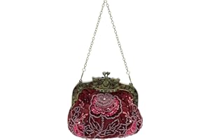 Ro Rox Margeret Bolso de Mano de Fiesta de Graduación Bordado Retro Vintage