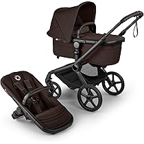 Bugaboo Fox 5 Renew, 2-in-1 Kinderwagen fr jedes Gelnde, mit Liegewanne  und ausziehbarem Kleinkindsitz, praktische Ein-Hand Faltung, Fahrgestell in  Schwarz und Sonnendach in Cocoa Brown : Amazon.de: Baby