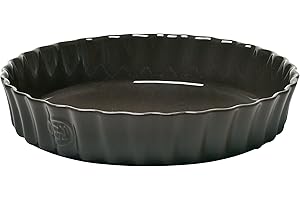 Emile Henry, EH796024, tortiera Alta in Ceramica, Ceramica, Carboncino, 24 cm