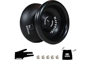 Yomega Maverick – Yoyo professionale in alluminio per bambini e principianti con cuscinetto a sfera di dimensioni C per avanzati yo yo Tricks e ritorno reattivo + 2 corde extra