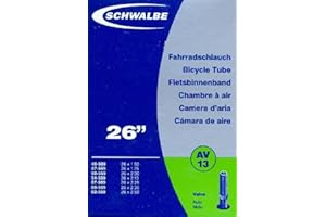 Schwalbe AV13 dętka rowerowa z zaworem 50-559 mm, 66 x 1,9 cala, nadaje się do rowerów górskich i lekkich motorowerów