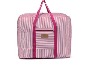 VANKRA Waterproof Thick Large Storage Bag 600D Oxford Organizer Travel Luggage Bag For Blankets, Duvet,Pillows, Clothes Moving Home (Rose, Large)