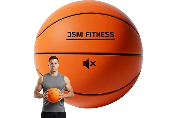 JSM Fitness Silent Basketball storlek 7 – Airless Indoor Ball 24 cm