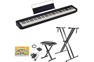 CASIO CDP-S110 Piano Digitale 88 Tasti Pesati, stand con ghiera e panchetta con altezza regolabile ffalstaff ®, alimentatore e pedale, E-Book di melodie celebri per Casio
