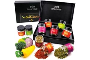 ‎HALLINGERS GENUSS MANUFAKTUR Hallingers Herzlichen Glückwunsch - Gewürz Geschenkset handmade, 5 Gewürze aus aller Welt (Set) - Muttertagsgeschenk & Geschenkideen zum Vatertag | Geburtstag Glückwunsch Neues Zuhause Jahrestag Glück