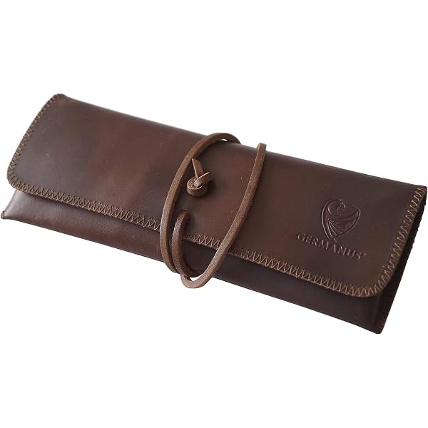 FSSTUD PU Leder Stiftbox – Elegante Federmappe Zur Aufbewahrung & Als Geschenk, Braun