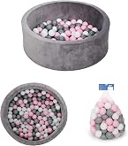 Piscine à Balles Hoopyosms Pliable Et Portable – 120x90x30 Cm – Aire De Jeu Intérieur/extérieur – Facile à Nettoyer – Balles Non Incluses