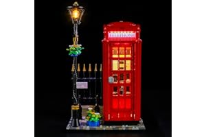 BRIKSMAX Kit de iluminación LED para LEGO Ideas Cabina Telefónica Roja de Londres - Compatible con Lego 21347 Building Blocks Model- No incluir el conjunto de Lego
