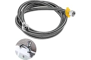 DRELD 1 Stück Flex Schlauch Armatur, Edelstahl Anschlussschlauch G1/2" x G1/2", Panzerschlauch Wasserhahn, Dusche Umflechtung Flexschlauch für Wasserhahn Mischbatterie (200CM)