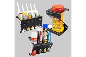 Tradetidy TT-STSCWH Silicone Tube/Spray Can/Wipes Holder Triple Pack (Black)