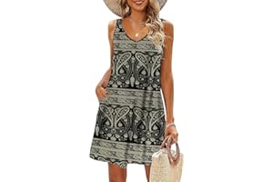 AUSELILY Sommerkleid Damen Leicht Strandkleid