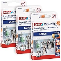 Tesa Double-Sided Mounting Tape Power Bond Ultra Strong - Holds 6kg Pack Of 9 Adhesive Pads