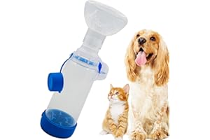 Aiyaya Camera distanziatrice per inalatore per cani e gatti con maschere di 2 dimensioni, camera di aerosol per la consegna di farmaci