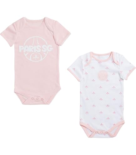 Lot De 2 Bodys Bébé Fille AS Saint-Étienne - Collection Officielle En Coton, Pour Les Petites Supportrices