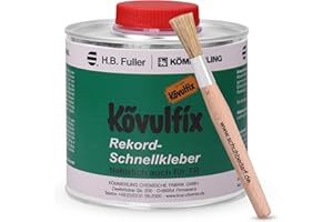 Langlauf Schuhbedarf 300g Dose EPDM Kleber - Kontaktkleber - veganer Kraftkleber - Kövulfix Rekord Schuhkleber extra stark wasserfest mit Klebstoffpinsel - Sohlenkleber Lederkleber Alleskleber
