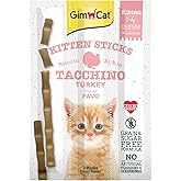 GimCat Sticks Kitten Cat Reward Sticks, Turkey, Kitten, 3 Sticks, 32 g