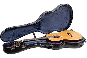 Crossrock Funda de vuelo de guitarra clásica de policarbonato para tamaño 4/4, acabado negro mate, carcasa resistente a los arañazos, bloqueo TSA, correas de mochila, funda de vuelo profesional, color