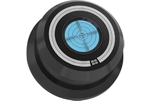 Monosaudio Schallplattengewicht 320G 60Hz Schwarz Vinyl Schallplatte Disc Stabilisator Aluminium Plattenspieler Klemme Phono Gewicht LP für Phonograph Plattenspieler