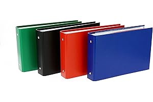 Classeur Balacron A5 à l'Italienne Dos 40mm 2 Anneaux Ronds Couverture PVC Coloris Assortis