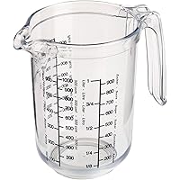 Westmark Messkanne/-becher mit mehrsprachigen Messskalen und verschiedenen Maßeinheiten, Füllvolumen: 1 Liter…
