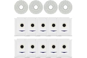 JYAILIFES 14 Stück Zubehörset für ECOVACS DEEBOT T30 Omni / T30 PRO Omni, 4 Wischtücher,10 Staubbeutel