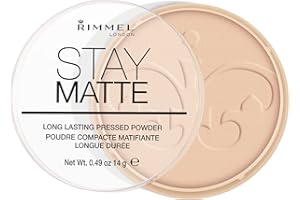 ‎RIMMEL Rimmel Stay Matte puder matujący, utrwalający makijaż, naturalne wykończenie, każdy rodzaj skóry 003 Peach Glow, 14 g