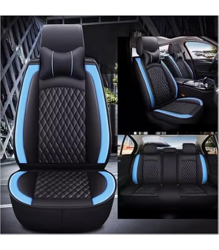 Auto Sitzbezug Auto-Set Autositzbezüge PU-Leder Ei Produktbild-Vorschau 13