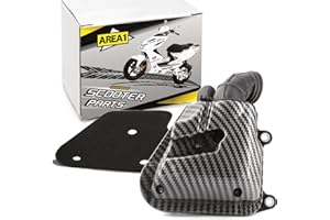 Area1 Filtre à air + filtre à air aspect carbone pour scooter Minaralli/China 50 cm³ 2T compatible avec Aerox Jog Neos, Explorer Race GT, Luxxon, Tauris