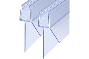 KOOBON Guarnizione doccia 2 x 90 cm guarnizione di ricambio 4/5/6 mm (labbra più lunghe 20 mm applicabile a maggiore spazio sul pavimento) per porte doccia, vasca da bagno, guarnizione trasparente per