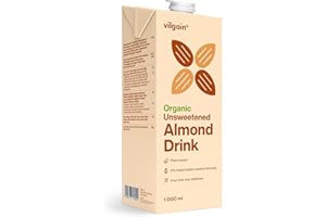 ‎VILGAIN Vilgain Mandel drink BIO – Pflanzliches Getränk Milch aus gerösteten Bio-Mandeln | Ohne Zusatzstoffe, vegan & laktosefrei | Perfekt für Kaffee, Müsli & Smoothies