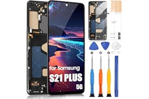 ARSSLY Écran LCD pour Samsung S21 Plus 5G LCD Display pour Galaxy S21+ 5G SM-G996B SM-G996B/DS SM-G996U 6,7" Ecran Replacement Tactile Digitazer Assemblée avec Réparation (Noir avec Cadre, Incell)