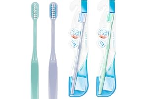 ‎Y-KELIN Y-kelin kieferorthopädische Zahnbürste, U-förmiger weicher Bürstenkopf, 4er Pack, Jedes enthält einen Zahnbürstenschutz Kopf