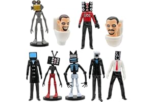 GAMTOISE Skibidi Toilet Toy Figures Set Gamtioise Skibidi Toilet Action Figure Collectible Anime Toy Fun Stuff for Kids Boys Girls