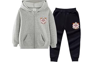 amropi Bambini Ragazzi Tuta Felpa con Cappuccio e Jogging Bottom Pantaloni 2 pezzi Set per 2-12 anni