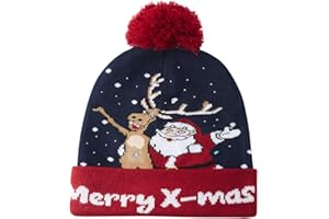 AIDEAONE Nowość czapka LED świecąca czapka typu beanie litera dzianinowa czapka dla mężczyzn kobiet chłopców dziewcząt Boże Narodzenie święta festiwal