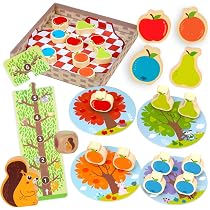 8 Vers Magnétiques Colorés Nene Toys | Extension Jeu Nourrir L'Oiseau | Motricité Fine Enfants 2+ Ans