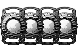 DEERLET [4er Pack] AirTag Hundehalsband-Halter, IP68 Wasserdicht -Airtag Hülle Hund, Hartes TPU Vollständiger Schutz, Airtag-Hülle für Katze Halsband Hund Tasche Gepäck, kompatibel mit Apple Airtag